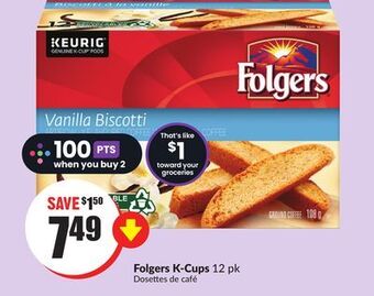 FreshCo Folgers k-cups 12 pk offer
