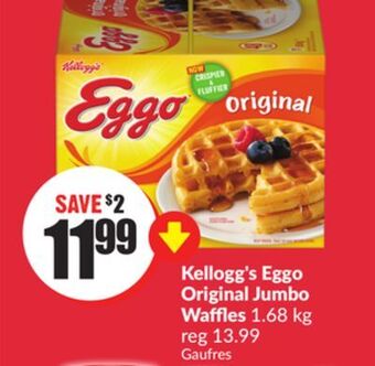 FreshCo Kellogg's eggo original jumbo waffles 1.68 kg offer