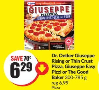 FreshCo Dr. oetker giuseppe rising or thin crust pizza, giuseppe easy pizzi or the good baker 300-785 g offer