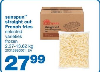 Wholesale Club Straight cut french fries, 2.27-13.62 kg offer