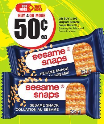 Chalo FreshCo Original sesame snaps bars offer