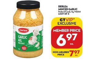 Giant Tiger Derlea minced garlic offer