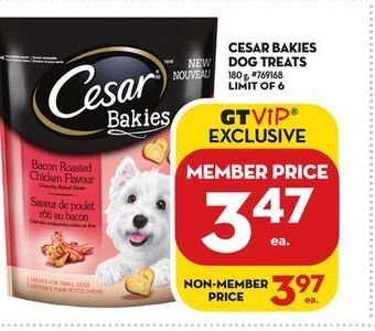 Giant Tiger Cesar bakies dog treats offer