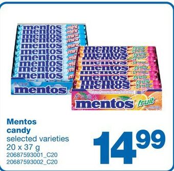 Wholesale Club Mentos candy, 20 x 37 g offer