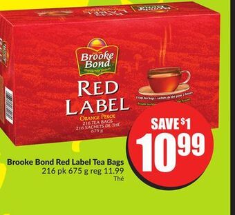 FreshCo Brooke bond red label tea bags 216 pk 675 g offer
