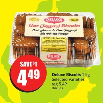 FreshCo Deluxe biscuits 1 kg selected varieties offer