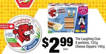 FreshCo The laughing cow 8 portions, 133 g cheese dippers 140 g offer