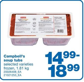 Wholesale Club Campbell's soup tubs, 1.81 kg offer