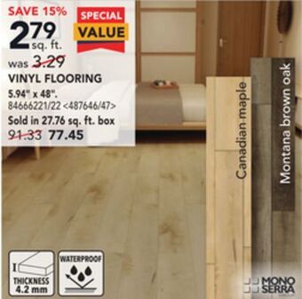 RONA Vinyl flooring, 5.94 x 48 offer