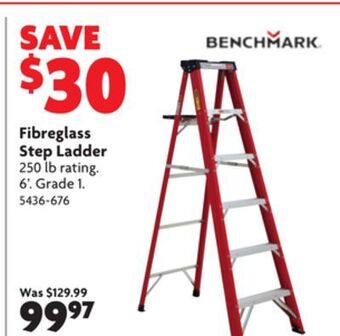 Home Hardware Fibreglass step ladder offer