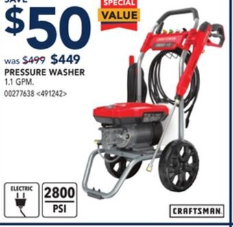 RONA Craftsman pressure washer offer
