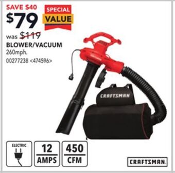 RONA Craftsman blower/vacuum offer