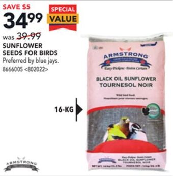 RONA Armstrong milling sunflower seeds for bird offer