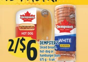 Marché Adonis Dempster's sliced breads, hot-dog or hamburger buns offer