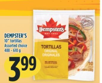 Marché Adonis Dempster's 10 tortillas offer