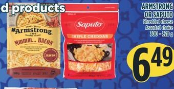 Marché Adonis Armstrong or saputo shredded cheese offer