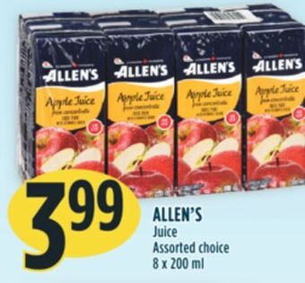 Marché Adonis Allen's juice offer