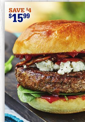 M & M Food Market Angus beef burgers offer