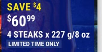 M & M Food Market Bacon wrapped beef filet mignons offer