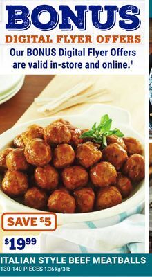M & M Food Market Italian style beef meatballs offer