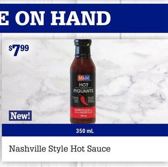 M & M Food Market Nashville style hot sauce offer