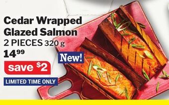 M & M Food Market Cedar wrapped glazed salmon offer