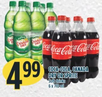 Marché Adonis Coca-cola, canada dry or sprite soft drinks offer