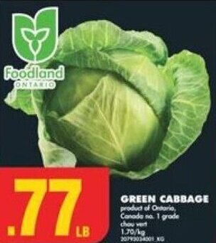 No Frills GREEN CABBAGE offer