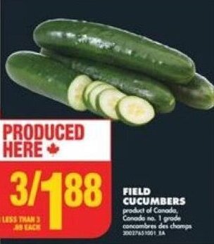 No Frills FIELD CUCUMBERS offer