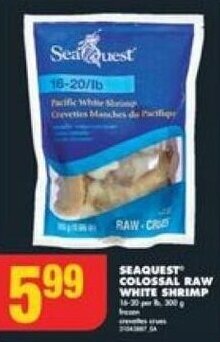 No Frills SEAQUEST COLOSSAL RAW WHITE SHRIMP offer