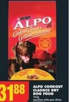 No Frills ALPO COOKOUT CLASSICS DRY DOG FOOD 16kg offer