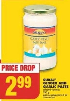No Frills SURAJ GINGER AND GARLIC PASTE offer