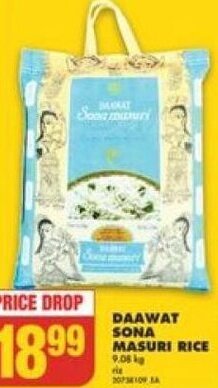 No Frills DAAWAT SONA MASURI RICE 9.08 kg offer
