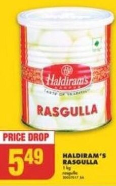 No Frills HALDIRAM'S RASGULLA 1KG offer