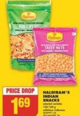 No Frills HALDIRAM'S INDIAN SNACKS offer