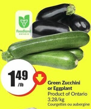 FreshCo Green Zucchini or Eggplant offer