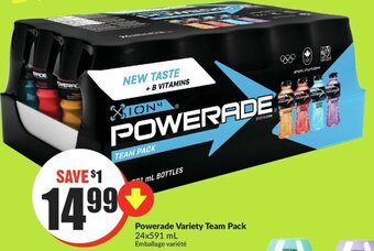 FreshCo Powerade Variety Team Pack 24x591 mL offer
