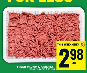 Food Basics FRESH MEDIUM GROUND BEEF FAMILY PACK offer