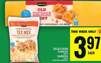 Food Basics SELECTION CHEESE 400G SHREDS 320G offer