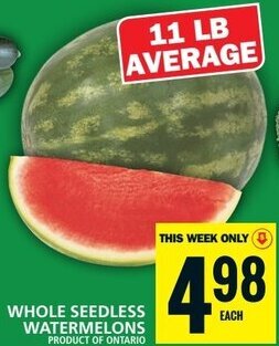 Food Basics WHOLE SEEDLESS WATERMELONS offer
