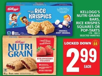 Food Basics KELLOGG'S NUTRI GRAIN BARS, RICE KRISPIES SQUARES OR POP-TARTS offer