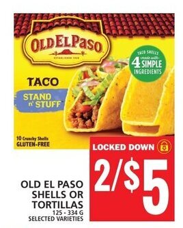 Food Basics OLD EL PASO SHELLS OR TORTILLAS offer