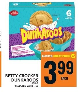 Food Basics BETTY CROCKER DUNKAROOS 168G offer