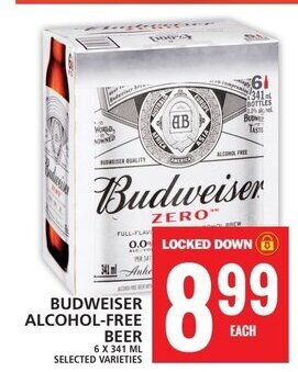 Food Basics BUDWEISER ALCOHOL-FREE BEER 6 X 341 ML offer