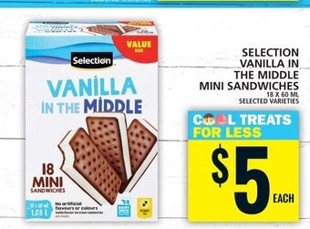 Food Basics SELECTION VANILLA IN THE MIDDLE MINI SANDWICHES 18 X 60ML offer
