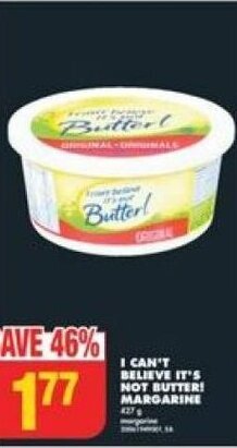 No Frills I CAN'T BELIEVE IT'S NOT BUTTER! MARGARINE offer