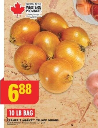 No Frills FARMER'S MARKET YELLOW ONIONS 10 LB BAG offer
