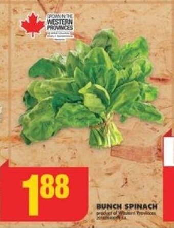 No Frills BUNCH SPINACH offer