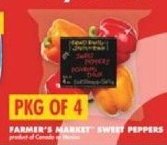 No Frills FARMER'S MARKET SWEET PEPPERS, PKG OF 4 offer