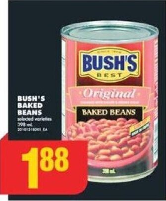No Frills BUSH'S BAKED BEANS, 398 mL offer